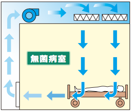 垂直層流イラスト_人体